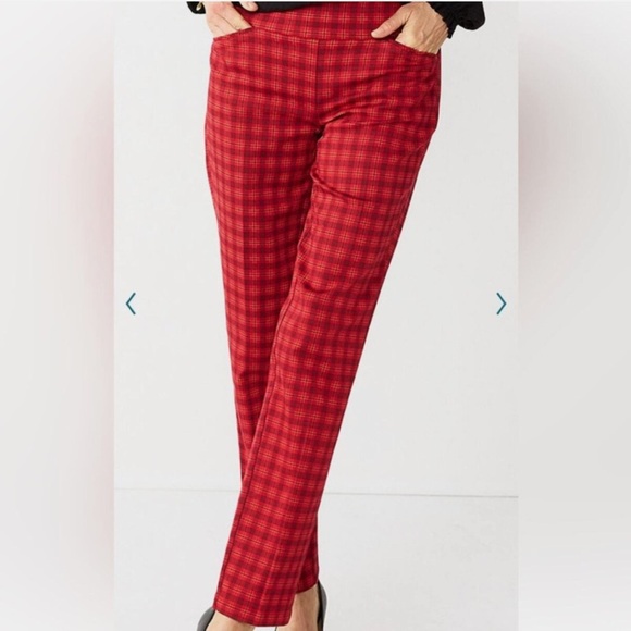 Plaid Green and Blue Croft and Barrow Pants - Picture 11 of 12